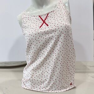 White Tank Top with Red Heart Print by Calvin Klein intimates